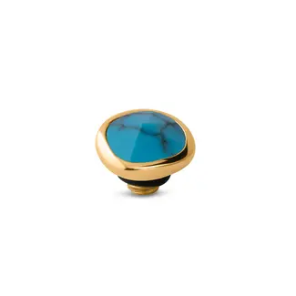 Melano Jewelry Twisted Gemstone Cloud Steentje 9 mm - Turquoise