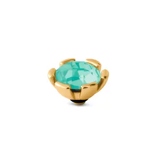 Melano Jewelry Twisted Secured Steentje - Turquoise