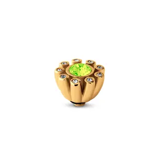 Melano Jewelry Twisted Petal Steentje - Citrus Green