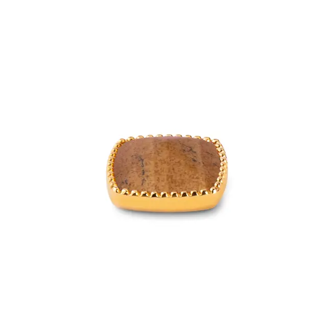 Kosmic Bali Square Gem Steen - Picture Jasper