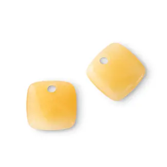 Melano Jewelry Kosmic Squared Gem Oorbel Hangers - Yellow Calcite