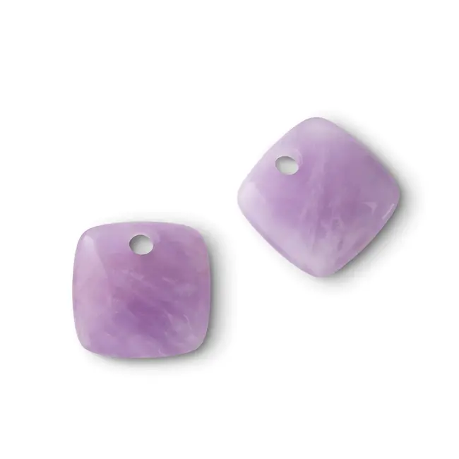 Melano Jewelry Kosmic Squared Gem Oorbel Hangers - Amethyst