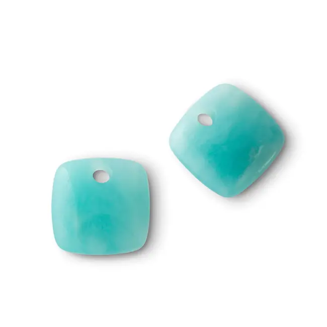 Kosmic Squared Gem Oorbel Hangers - Amazonite