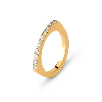 Melano Jewelry Friends Amelia Ring Crystal - Goudkleurig