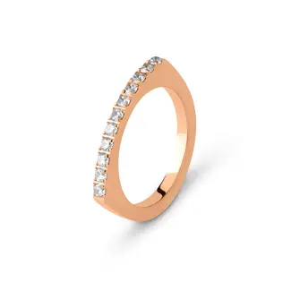 Melano Jewelry Friends Amelia Ring Crystal - Rosékleurig