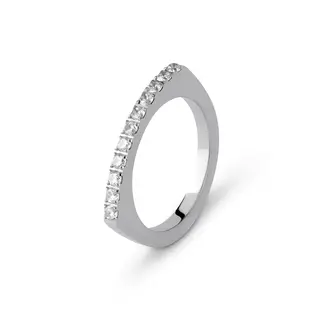 Melano Jewelry Friends Amelia Ring Crystal - Zilverkleurig