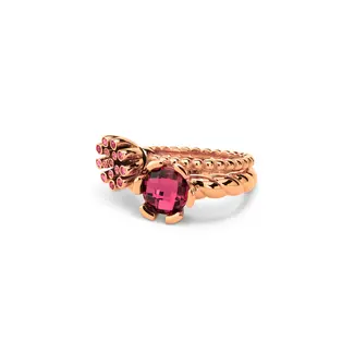 Melano Jewelry Twisted Coral Blooms Ringen Set - Rosékleurig