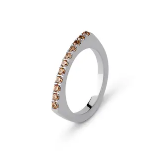 Melano Jewelry Friends Amelia Ring Champagne - Zilverkleurig