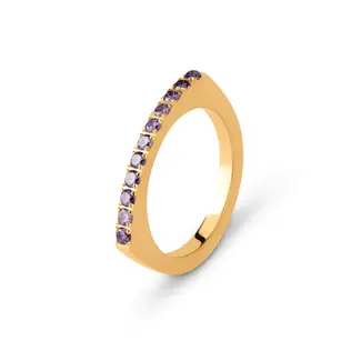 Melano Jewelry Friends Amelia Ring Lavender - Goudkleurig