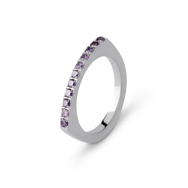Friends Amelia Ring Lavender - Zilverkleurig