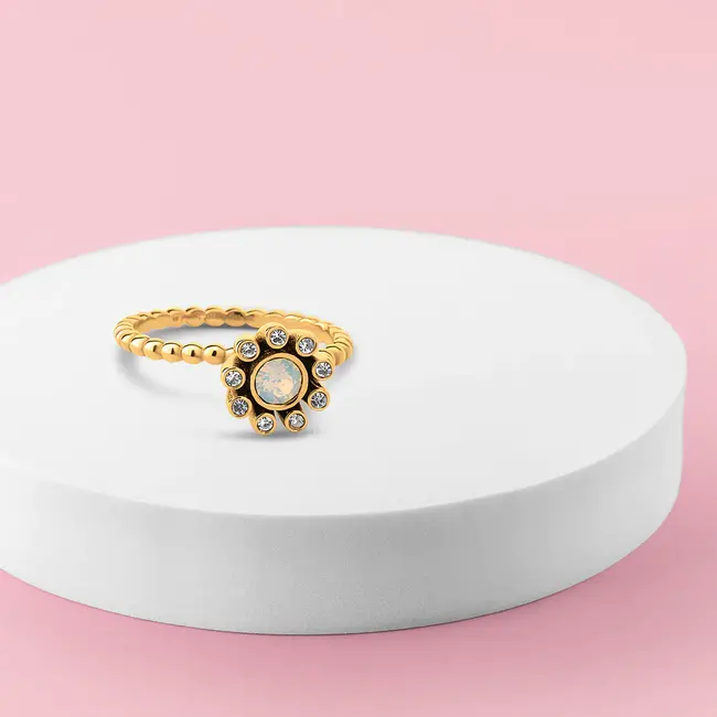 Twisted Breeze Bling Ring Set - Goudkleurig