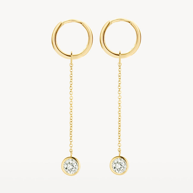 Oorbedels 9083YZI - 14k Geel goud met zirkonia