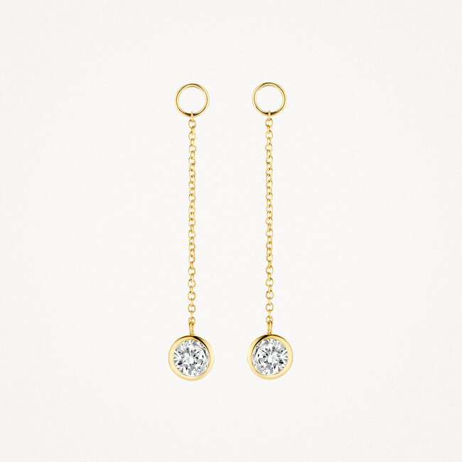 Oorbedels 9083YZI - 14k Geel goud met zirkonia