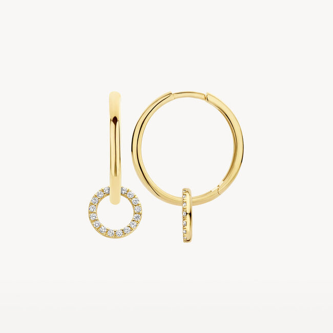 Oorbedels 9066YZI - 14k Geelgoud met zirkonia