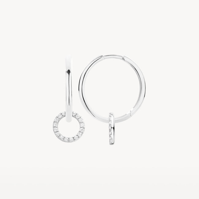 Oorbedels 9066YZI - 14k Witgoud met Zirkonia