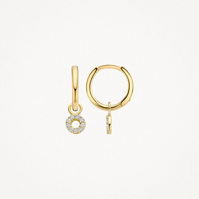 Oorbedels 9065YZI- 14k Geelgoud met zirkonia