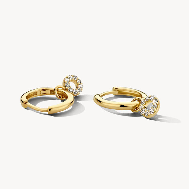 Oorbedels 9065YZI- 14k Geelgoud met zirkonia