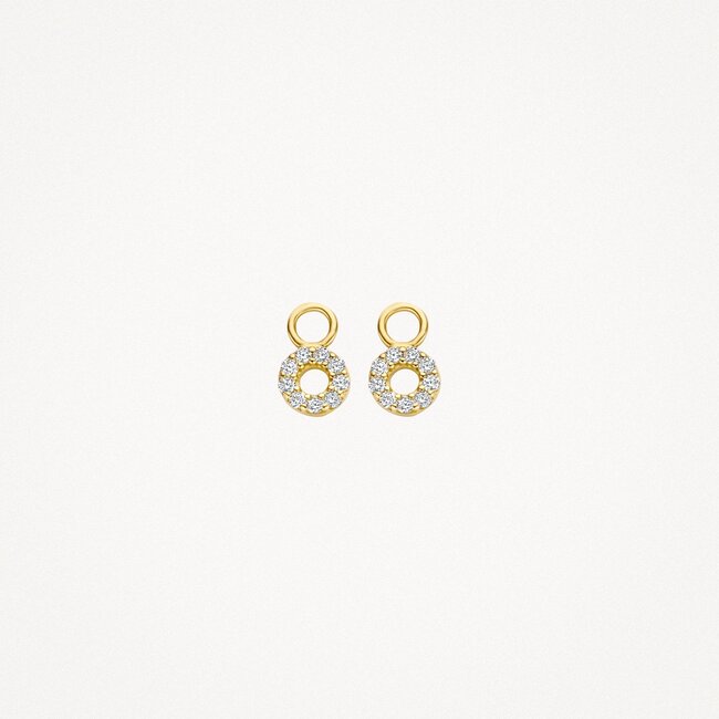 Oorbedels 9065YZI- 14k Geelgoud met zirkonia