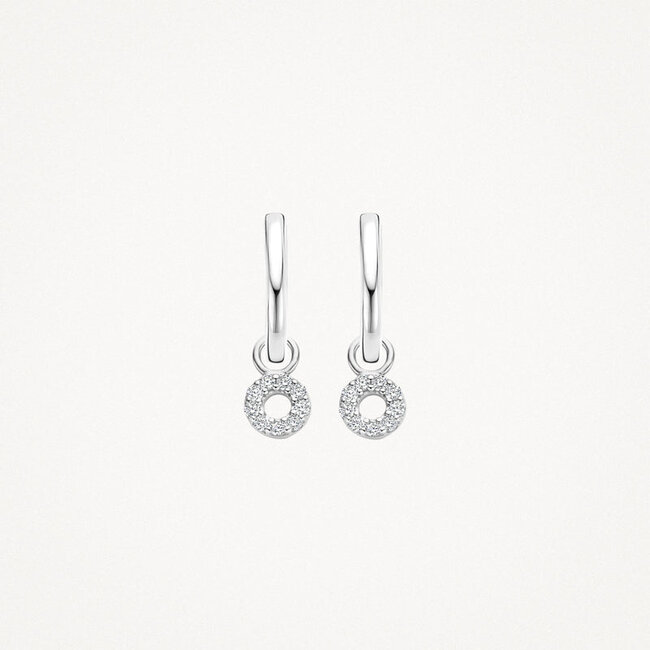 Oorbedels 9065YZI- 14k Witgoud met zirkonia