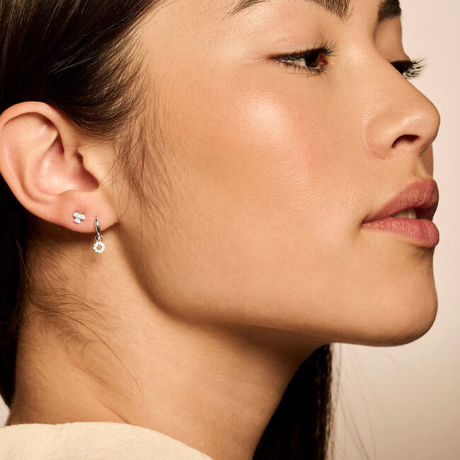 Oorbedels 9065YZI- 14k Witgoud met zirkonia