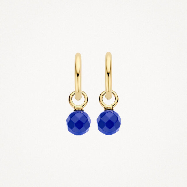 Oorbedels 9046YLA - 14k Geelgoud met Lapiz Lazuli