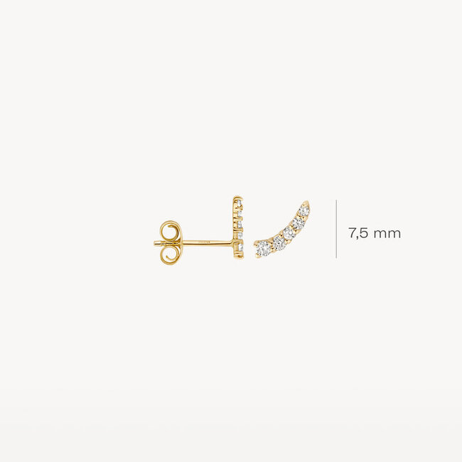 Oorknoppen 7319YZI - 14k Geel goud met zirkonia