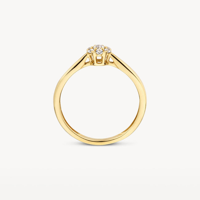 Ring 1248YZI - 14k Geel goud met zirkonia