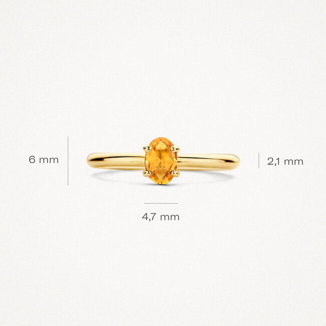 Ring 1242YCI - 14k Geelgoud met citrien