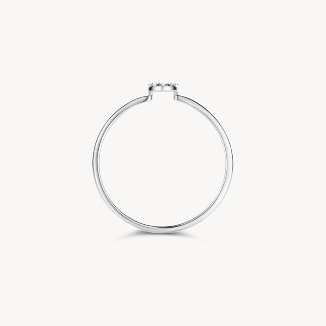 Ring 1217WZI - 14k Witgoud met zirkonia