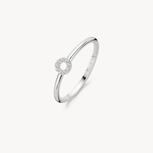 Ring 1217WZI - 14k Witgoud met zirkonia