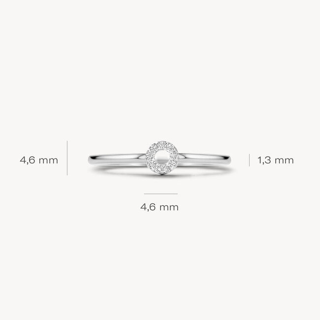 Ring 1217WZI - 14k Witgoud met zirkonia