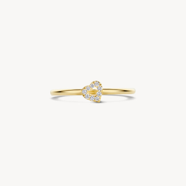 Ring 1231YZI - 14k Geelgoud met zirkonia