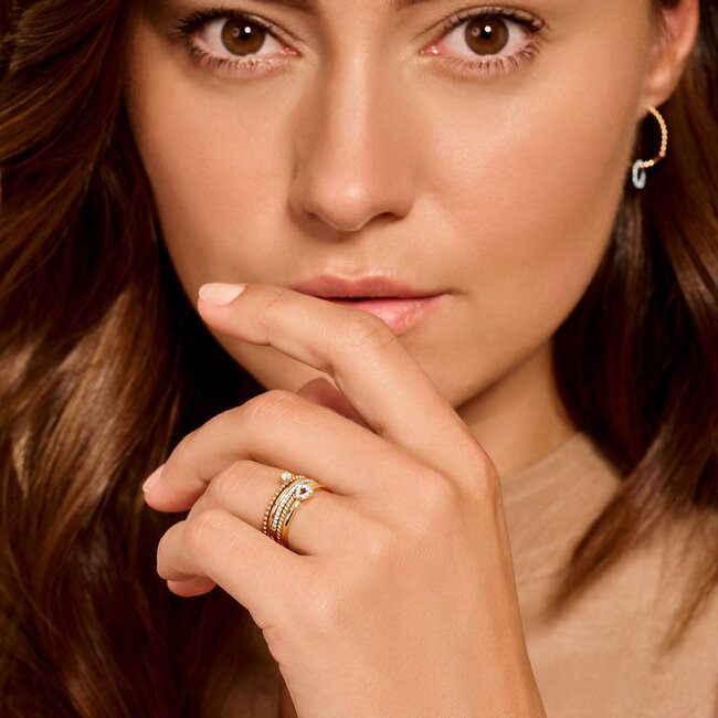 Ring 1231YZI - 14k Geelgoud met zirkonia