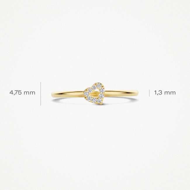 Ring 1231YZI - 14k Geelgoud met zirkonia
