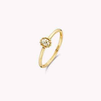 Blush Gold Jewels Ring 1227YWT - 14k Geelgoud met witte topas