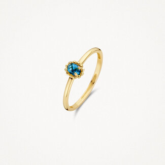 Blush Gold Jewels Ring 1227YLB - 14k Geelgoud met Blauwe Topas