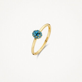 Blush Gold Jewels Ring 1226YLB - 14k Geelgoud met Blauwe Topas