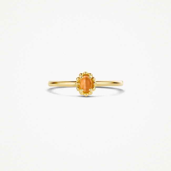 Ring 1225YCO - 14k Geelgoud met oranje kattenoog