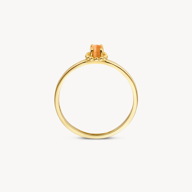 Ring 1225YCO - 14k Geelgoud met oranje kattenoog