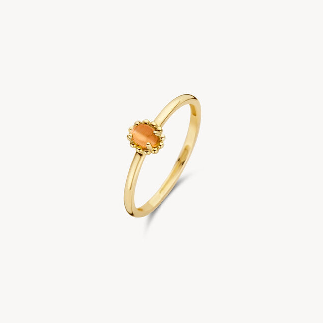 Ring 1225YCO - 14k Geelgoud met oranje kattenoog
