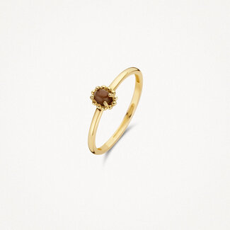 Blush Gold Jewels Ring 1225YCB - 14k Geelgoud met bruin kattenoog