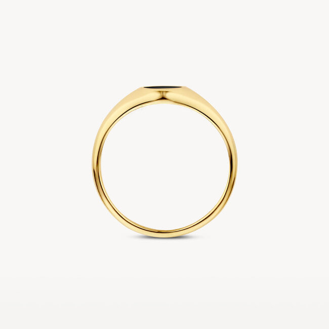 Zegelring 1219YON - 14k Geelgoud met onyx