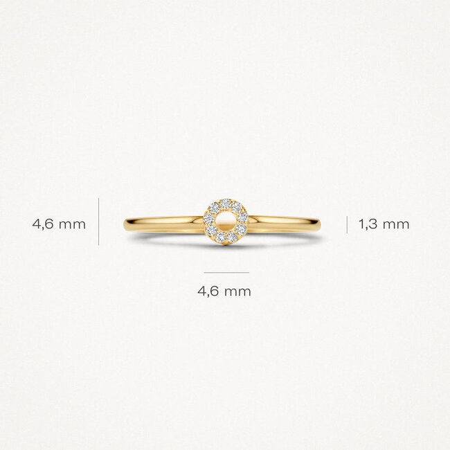 Ring 1217YZI - 14k Geelgoud met Zirkonia