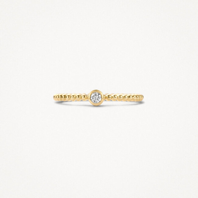 Ring 1216YZI - 14k Geelgoud met zirkonia