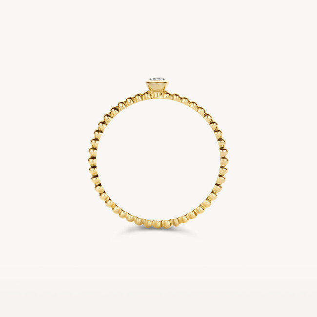 Ring 1216YZI - 14k Geelgoud met zirkonia