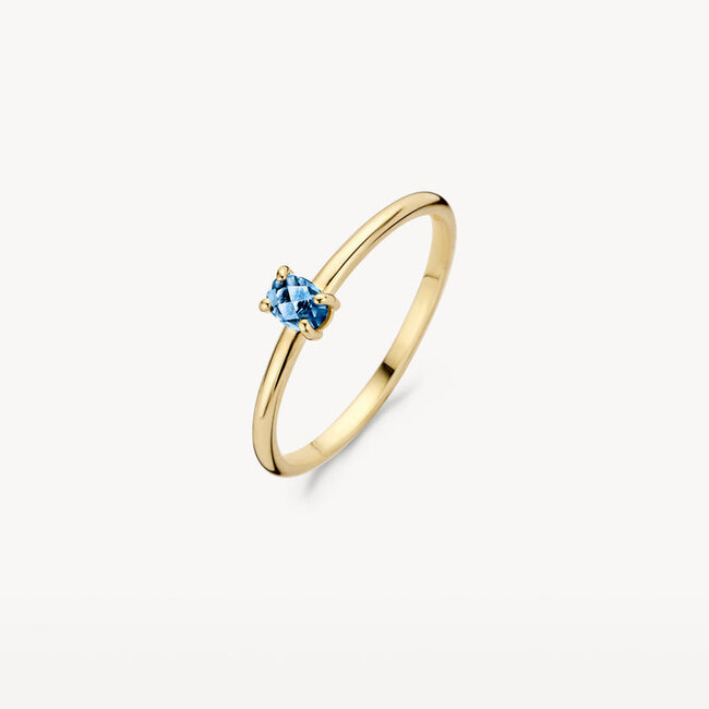Blush Gold Jewels Ring 1204YLB - 14k Geelgoud met Blauwe Topas