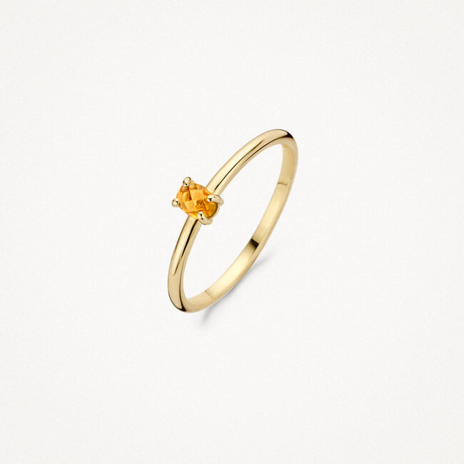 Ring 1204YCI - 14k Geelgoud met Citrine maat 54