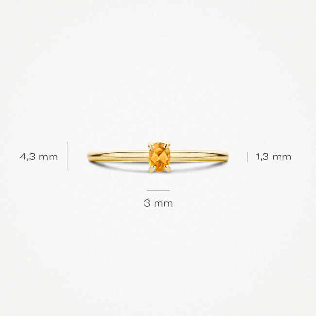 Ring 1204YCI - 14k Geelgoud met Citrine