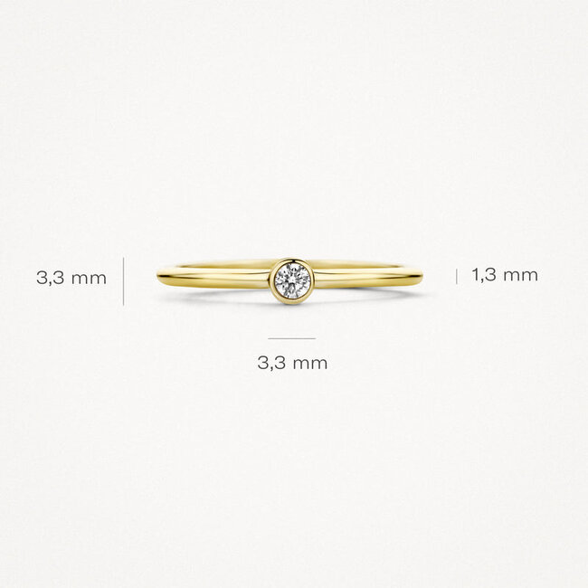Ring 1198YZI - 14k Geelgoud