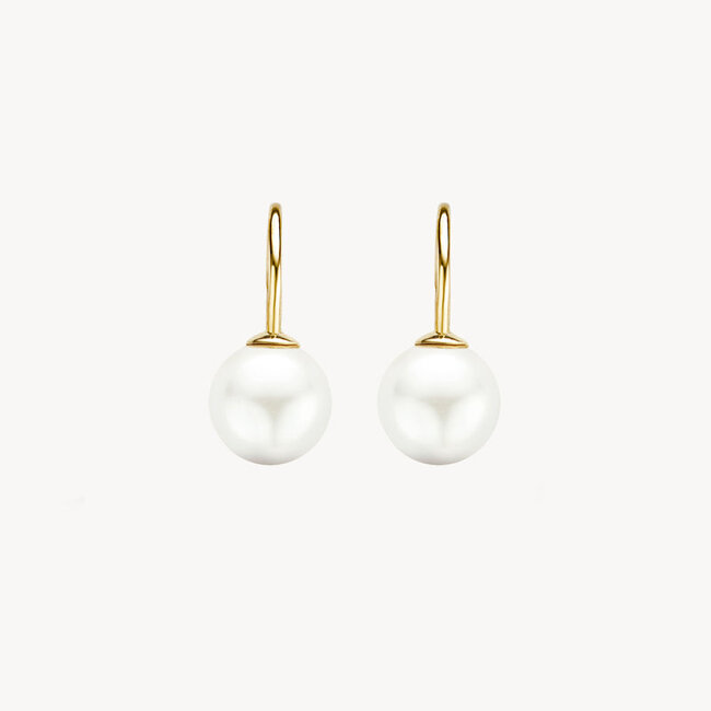 Oorbellen 7050YPW - 14k Geelgoud met Swarovski parel